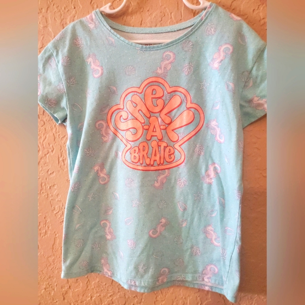 Garanimals 365 shell a brate tee light blue size 8